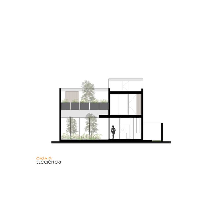 Planos de Casa G Zapopan: Diseño Interior y Luz Natural en Residencia de 340 m² por TACHER ARQUITECTOS