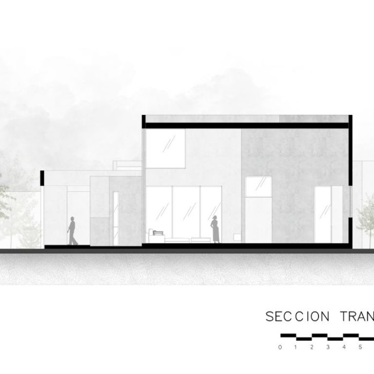 Planos de Casa GL en Ciudad Juárez: Plantas, Fachadas y Cortes. Minimalismo y Elegancia por VMV Arquitectos
