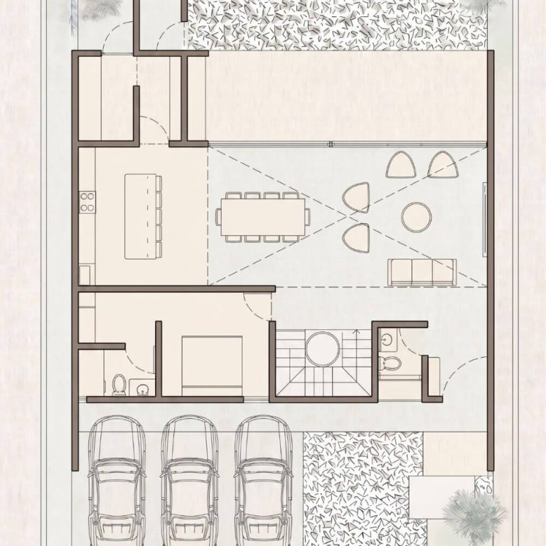 Planimetría. Planos de Casa GT en Jalisco por VMV ARQUITECTOS