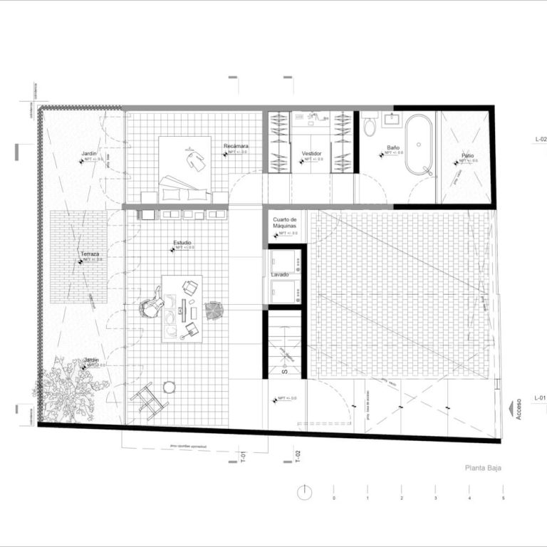 Planos Arquitectonicos. Planimetria. Planos de casa. Planos de Casa Gardenias: Reconfiguración Arquitectónica en Naucalpan / Vrtical