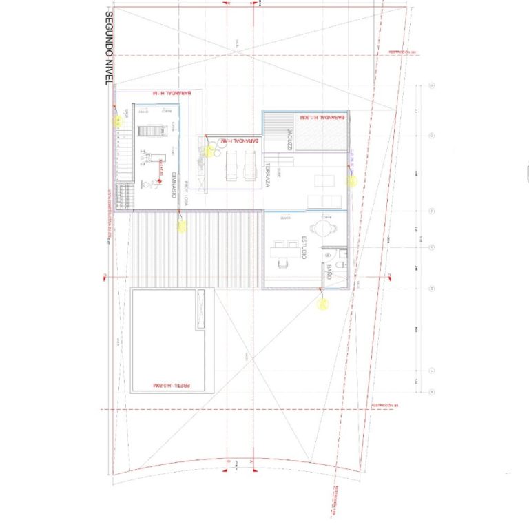 Planos Arquitectónicos. Planimetría. Planos de Casa Granito 53: Residencia contemporánea en Zibatá por Grupo Hersa