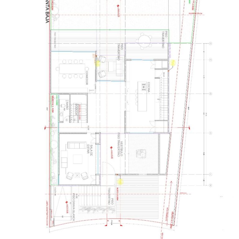 Planos Arquitectónicos. Planimetría. Planos de Casa Granito 53: Residencia contemporánea en Zibatá por Grupo Hersa