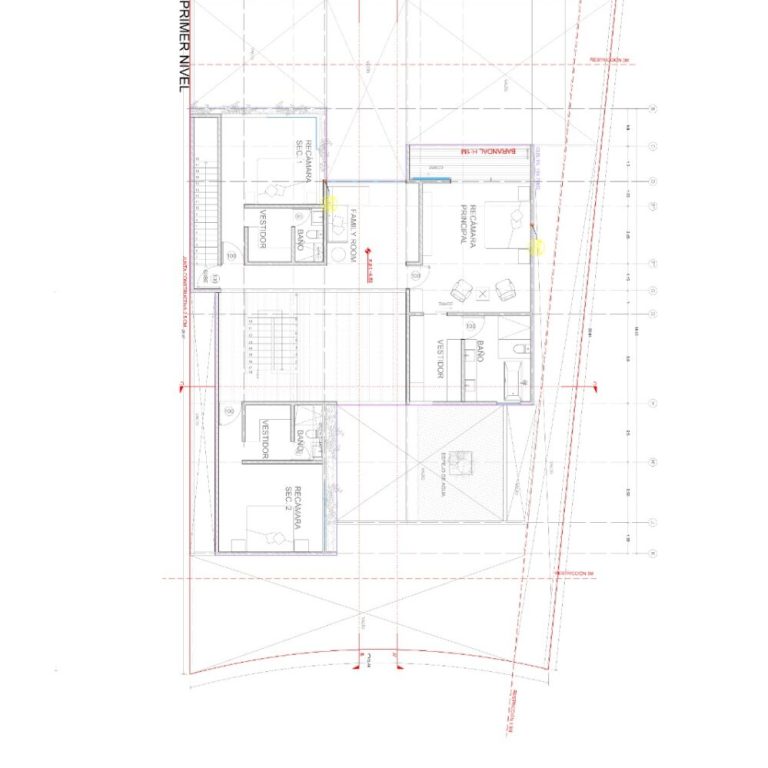 Planos Arquitectónicos. Planimetría. Planos de Casa Granito 53: Residencia contemporánea en Zibatá por Grupo Hersa