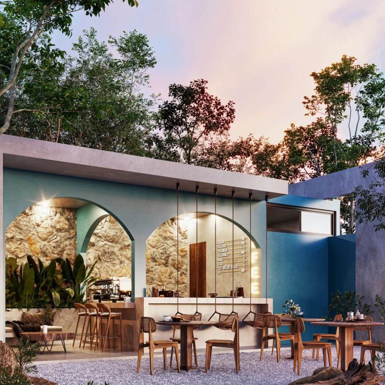 Casa Hogar Azul en Yucatán por V+A Arquitectura - Render Arquitectónico - El Arqui MX