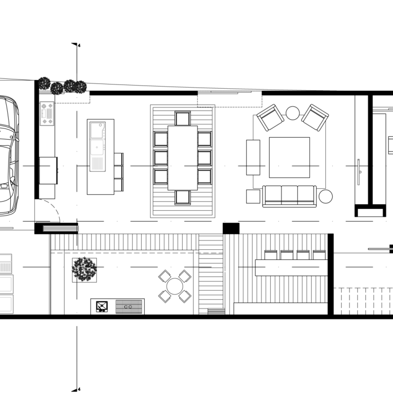 Planimetría. Planos Arquitectónicos de Casa Jota Zeta en Tabasco: Arquitectura Tropical por Taller 1 MX