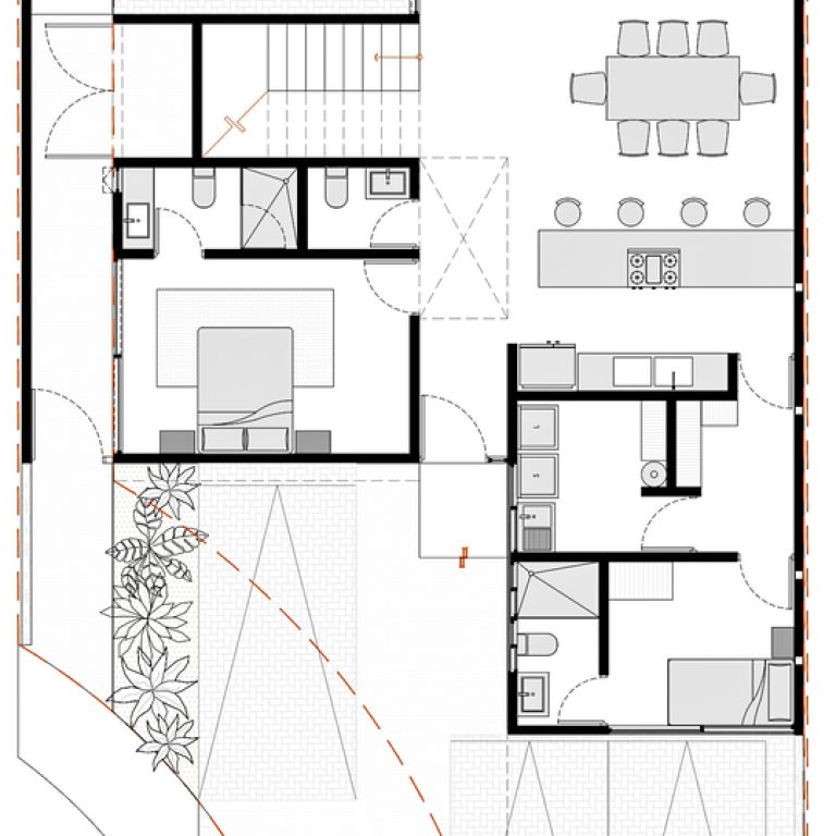 Casa Juriquilla Querétaro por ArquiPartners - Plano Arquitectonico