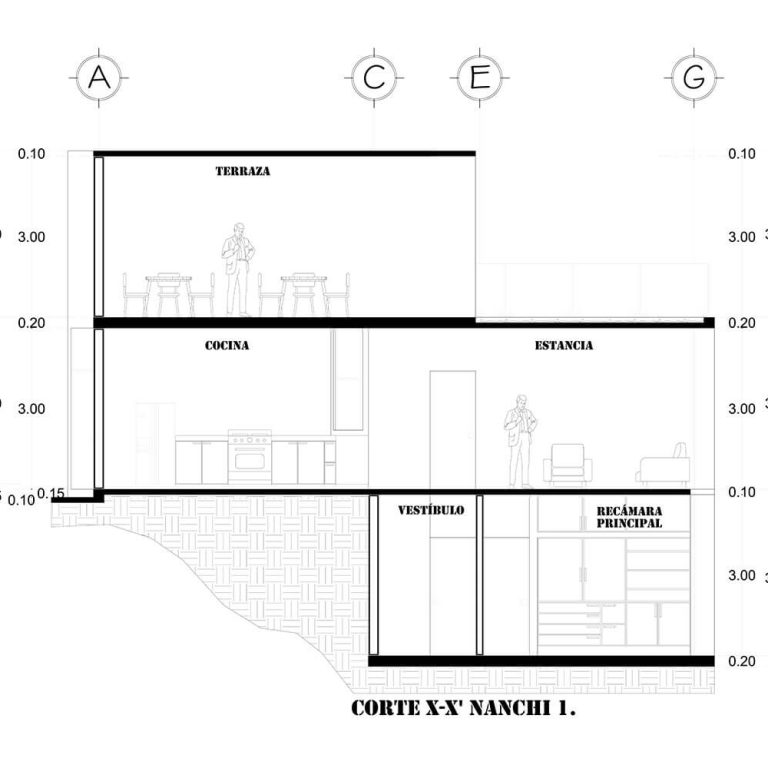 Casa LV1 en Chiapas por T+E Arquitectos - Plano Arquitectonico