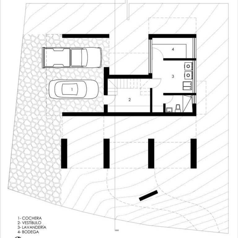 Planos de Casa La Sierra: Arquitectura de Tierra en Bosque de Niebla