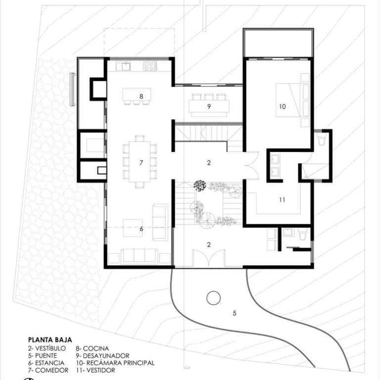 Planos de Casa La Sierra: Arquitectura de Tierra en Bosque de Niebla