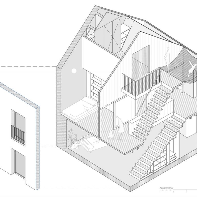 Casa Laxe en España por trespes.arquitectos - Plano arquitectonico