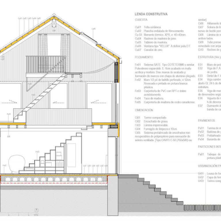 Casa Laxe en España por trespes.arquitectos - Plano arquitectonico