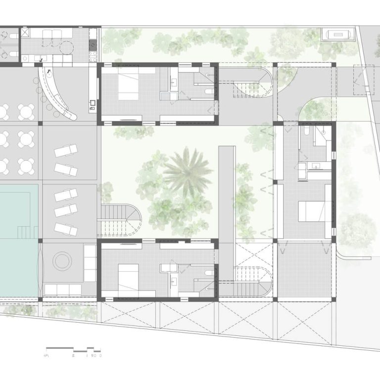 Planos de Casa Liquen por Fino Lozano + Pragma Estudio