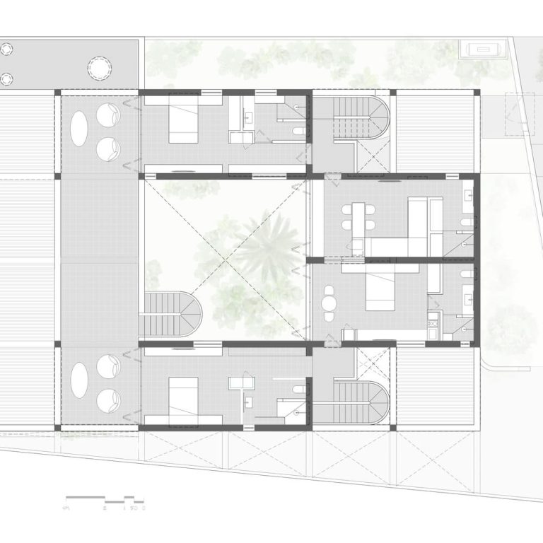 Planos de Casa Liquen por Fino Lozano + Pragma Estudio