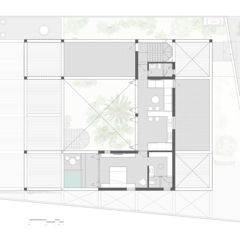 Planos de Casa Liquen por Fino Lozano + Pragma Estudio