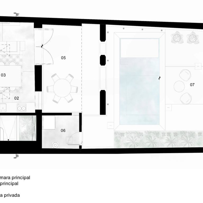 Casa Lohr en Yucatán por Veinte Diezz Arquitectos - Plano Arquitectonico