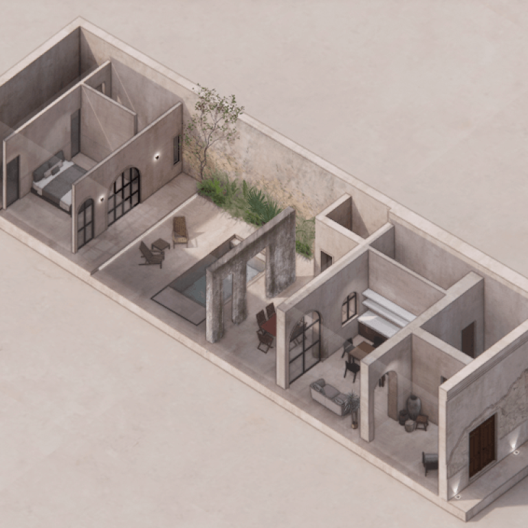Casa Lohr en Yucatán por Veinte Diezz Arquitectos - Render Arquitectonico