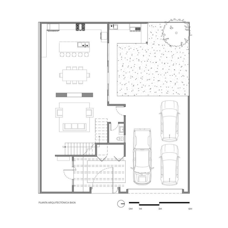 Planos Arquitectónicos. Planimetría. Planos de Casa M2 en Baja California: Diseño Residencial por ATZtudio