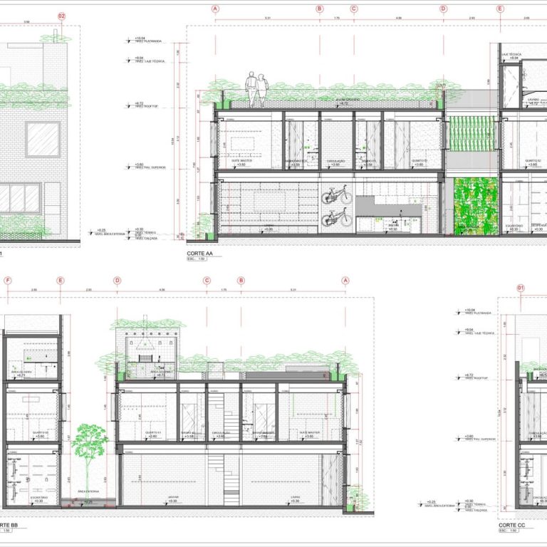 Casa MA - Alzado - Sección