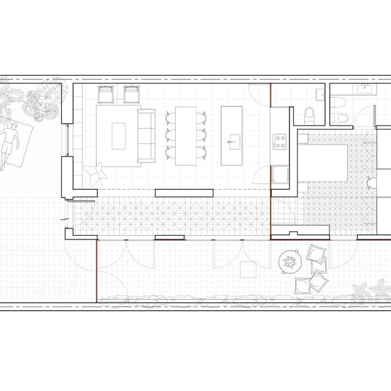 Casa MOO en Argentina por Agustín Aguirre + FRAM arquitectos - Plano de arquitectura