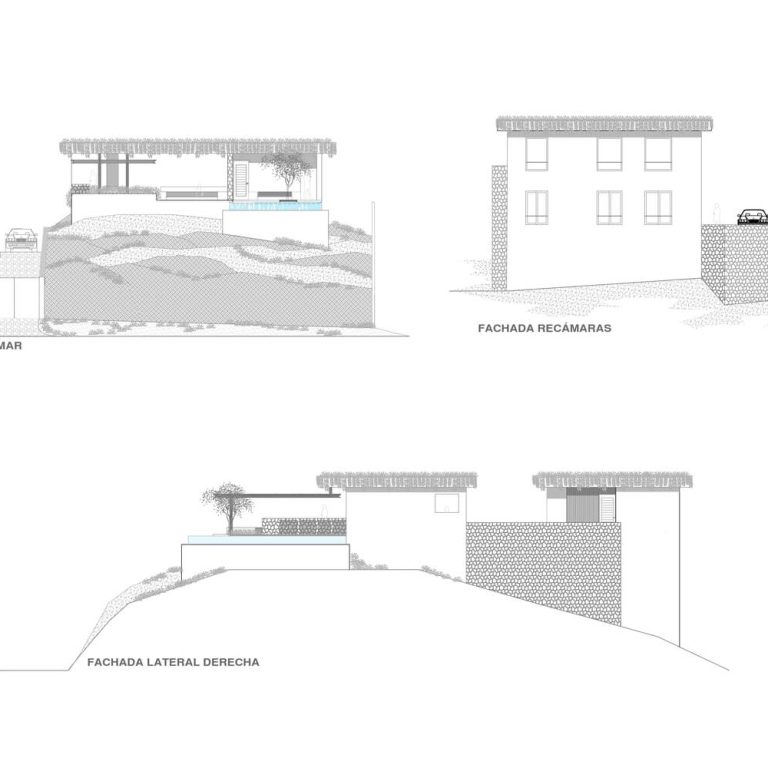 Casa Mateo en Guerrero por Zozaya Arquitectos - Plano Arquitectonico