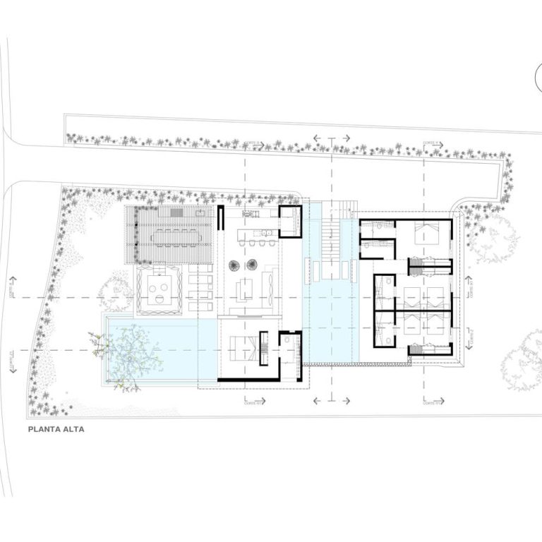 Casa Mateo en Guerrero por Zozaya Arquitectos - Plano Arquitectonico