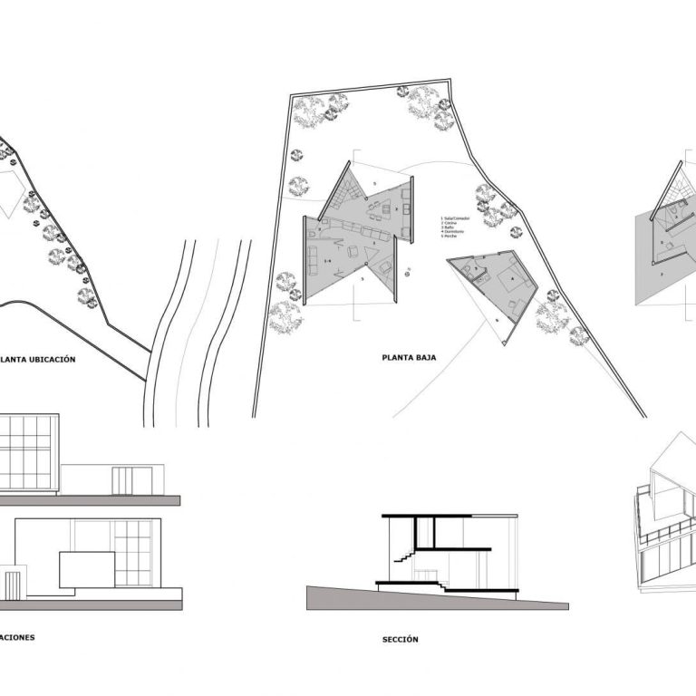 Casa Muta en Ecuador por Emilio López Arquitecto - Plano Arquitectonico - EL Arqui MX