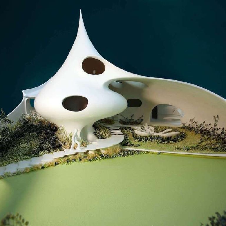 Casa Nautilus en Edo. México por Javier Senosiain - Maqueta de Arquitectura - El Arqui MX