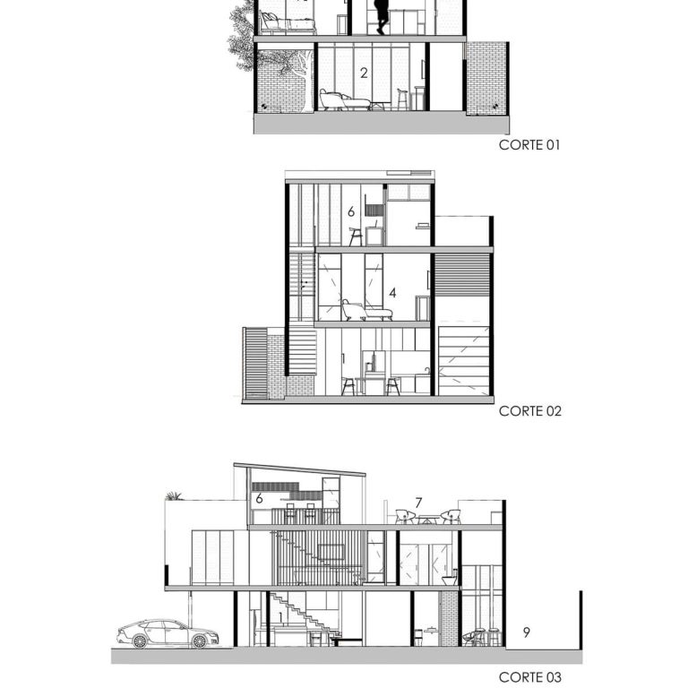 Casa Nogal en Aguascalientes por 11:11 arquitectos. Planos Arquitectónicos