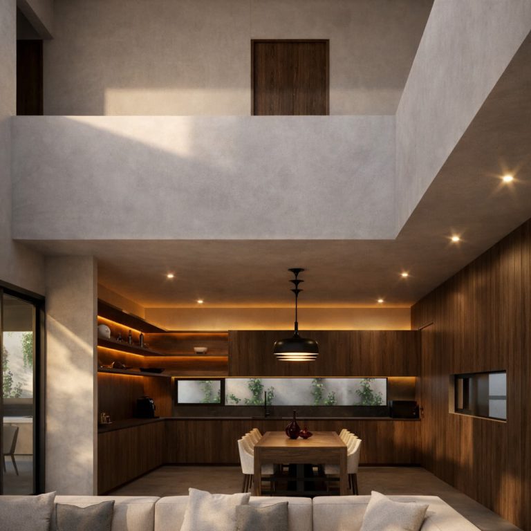 Casa PA en Chilpancingo: Arquitectura de Intimidad y Doble Altura | 747STUDIO
