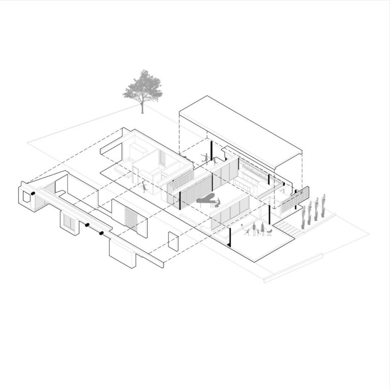 Planos Arquitectónico. Planos de Casa Pala: Vivienda Evolutiva en Argentina por GIRA. Plantas, Fachadas y Cortes