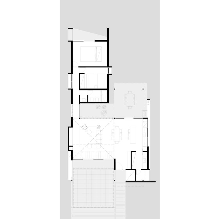 Planos Arquitectónico. Planos de Casa Pala: Vivienda Evolutiva en Argentina por GIRA. Plantas, Fachadas y Cortes
