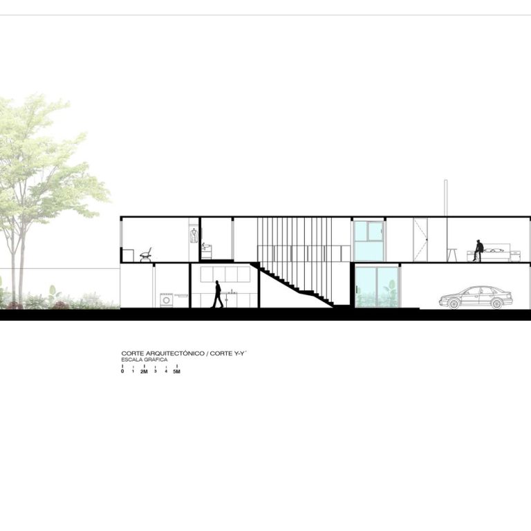 Seccion, corte, de Casa Pepinak en Chiapas por Apaloosa Estudio de Arquitectura - Plano Arquitectonico - El Arqui MX