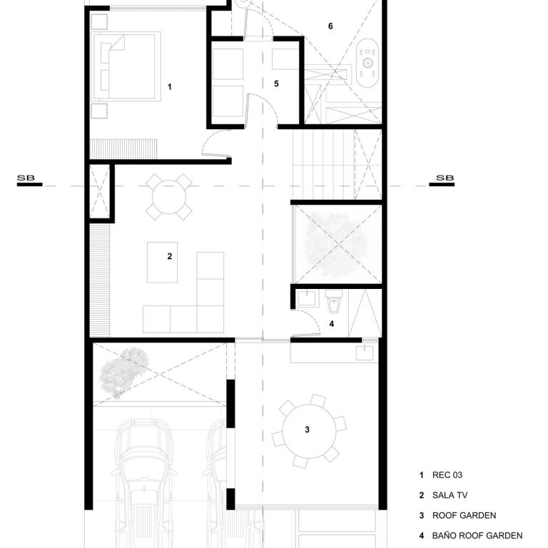 Planta arquitectónica segundo nivel