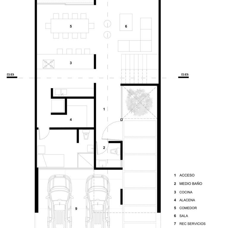 Planta arquitectónica baja
