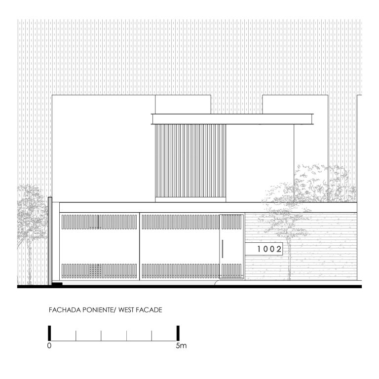 Casa Sauces - Fachada poniente