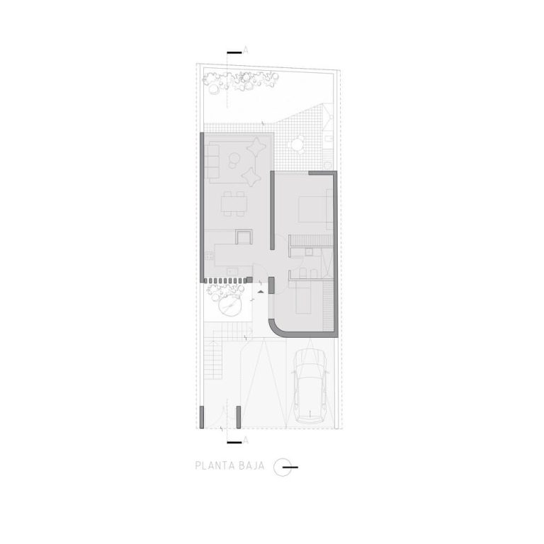 Casa Segura 1124 en Argentina por Primer Piso Arquitectos - Plano Arquitectonico