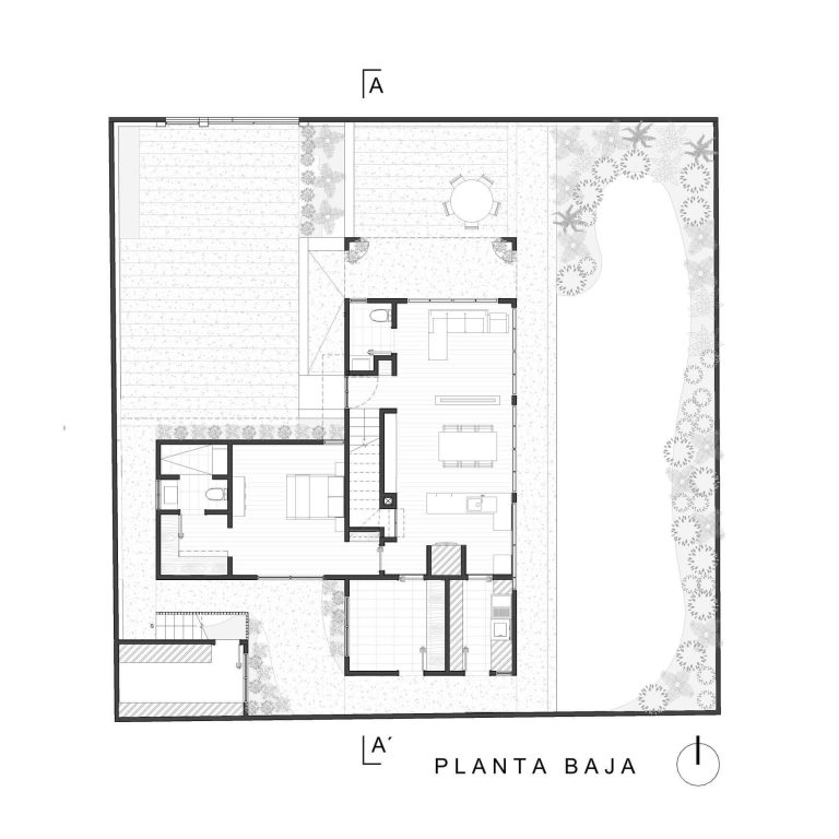 Planos Arquitectónicos. Casa Tampico: Plantas, Fachadas y Cortes. Arquitectura Contemporánea y Tradición en Morelos