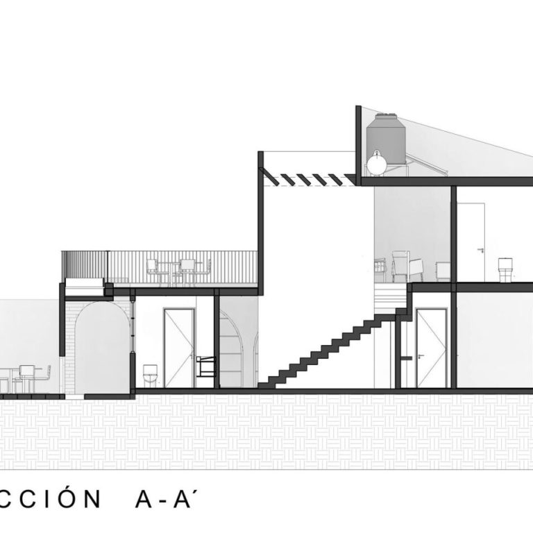 Planos Arquitectónicos. Casa Tampico: Plantas, Fachadas y Cortes. Arquitectura Contemporánea y Tradición en Morelos
