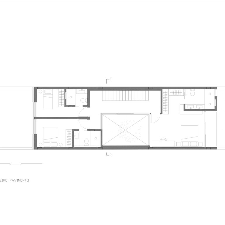 Casa Tangerina en Brasil por EIXO Z arquitetos - Plano Arquitectonico