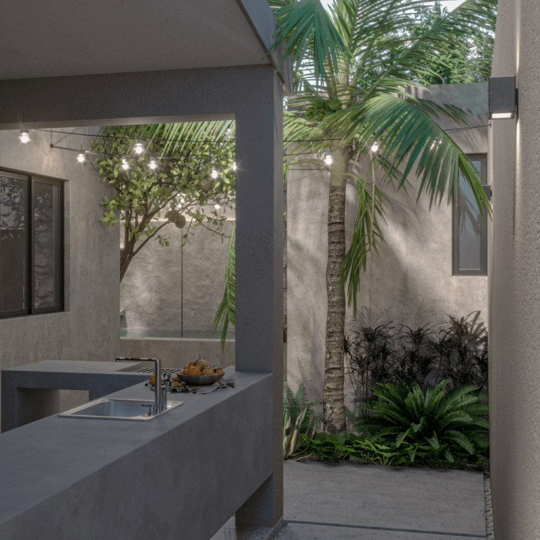 Casa Terra en Yucatán por Dual Estudio - Render Arquitectónico - EL Arqui MX