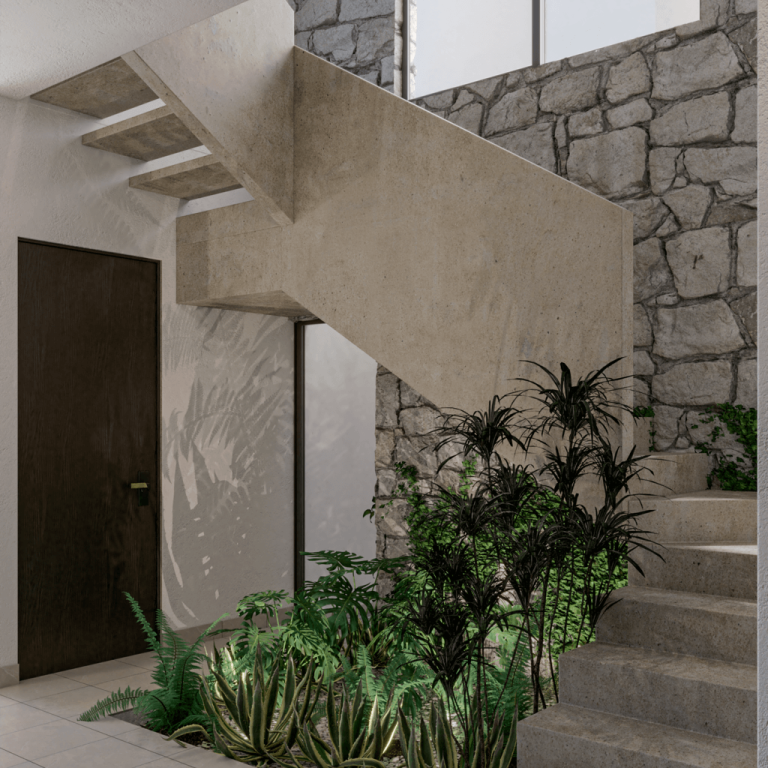 Casa Terra en Yucatán por Dual Estudio - Render Arquitectónico - EL Arqui MX