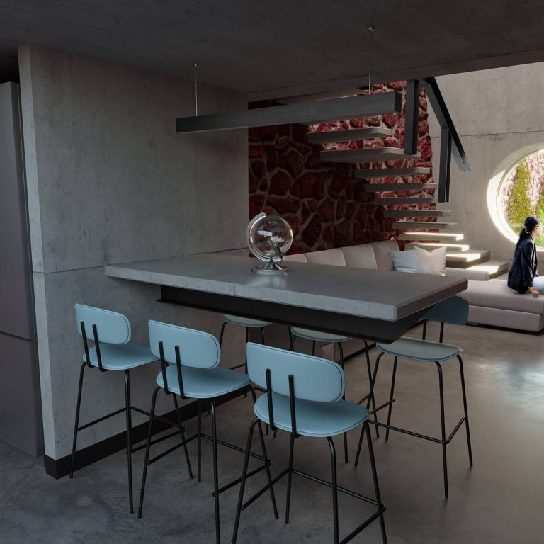 Casa Tezontle 70º en Edo. México por Taller de Arquitectura Tezontle. Render ©Rodrigo MTZ (4)