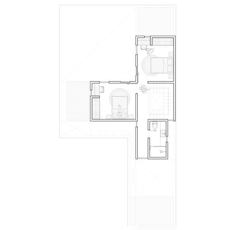 Planimetría. Planos Arquitectónicos Casa Tierra Colorada en Estado de México por RUDO atelier
