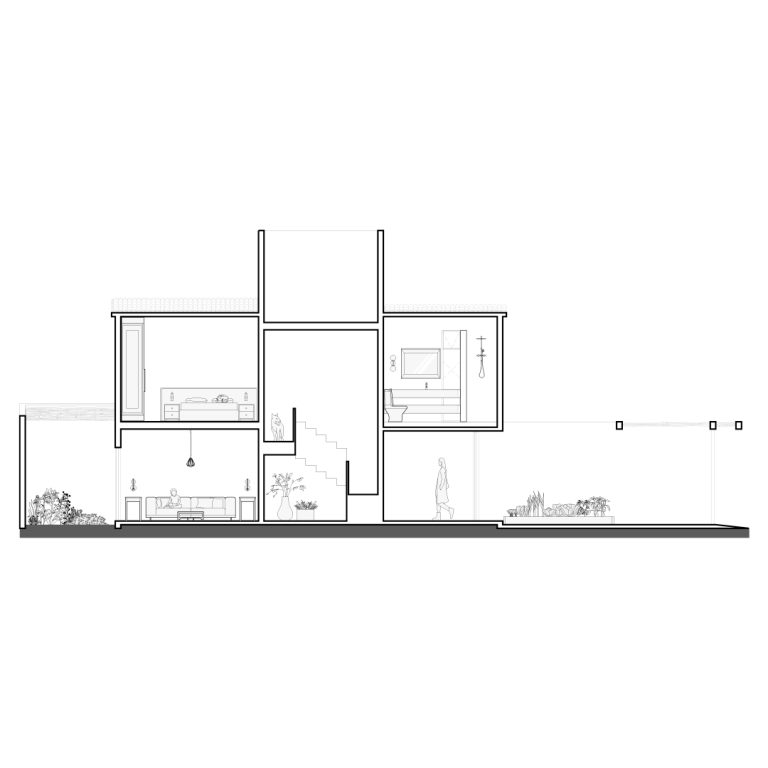 Planimetría. Planos Arquitectónicos Casa Tierra Colorada en Estado de México por RUDO atelier