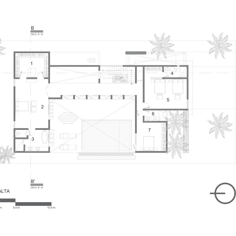 Casa Tigres en Nayarit por Araujo Galvan Arquitectos - Planos Arquitectonicos - El Arqui MX