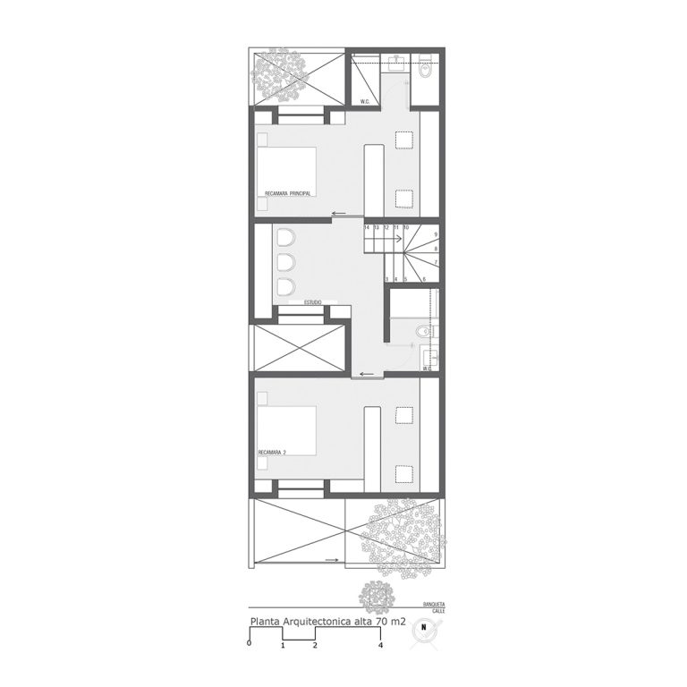 Planos Arquitectónicos. Planimetría. Planos de Casa Tijuana en Zacatecas: Remodelación Residencial por Arq. Arturo Ortiz