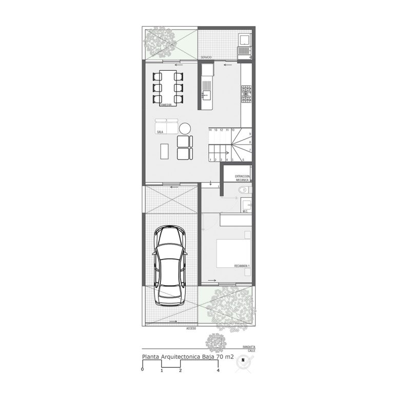 Planos Arquitectónicos. Planimetría. Planos de Casa Tijuana en Zacatecas: Remodelación Residencial por Arq. Arturo Ortiz