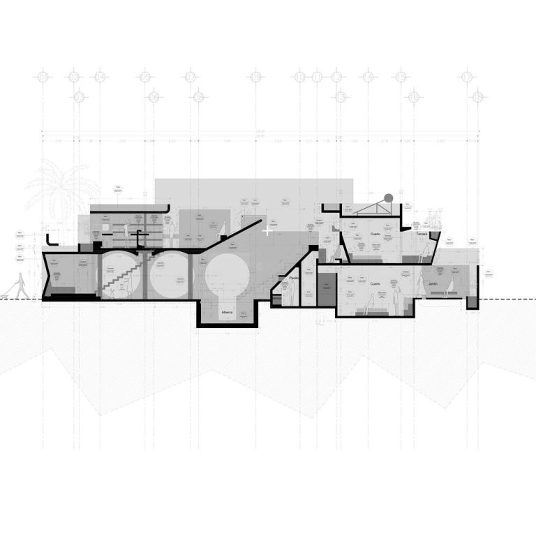 Casa To en Oaxaca por Ludwig Godefroy - Plano arquitectonico