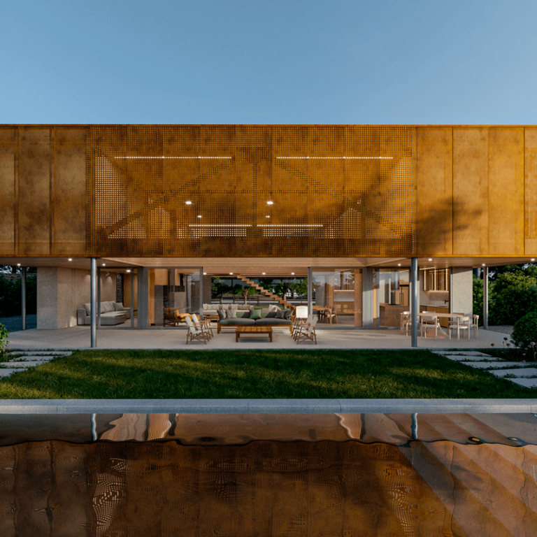 Casa Treliça en Brasil por Terra Capobianco + Galeria Arquitectos - Render Arquitectonico