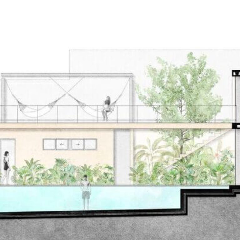 Planos de Casa Tres Aguas en Ecuador: Plantas, fachadas y Cortes